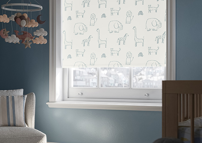 Zootime Sketch, Slate - Roller Blind - Image 5